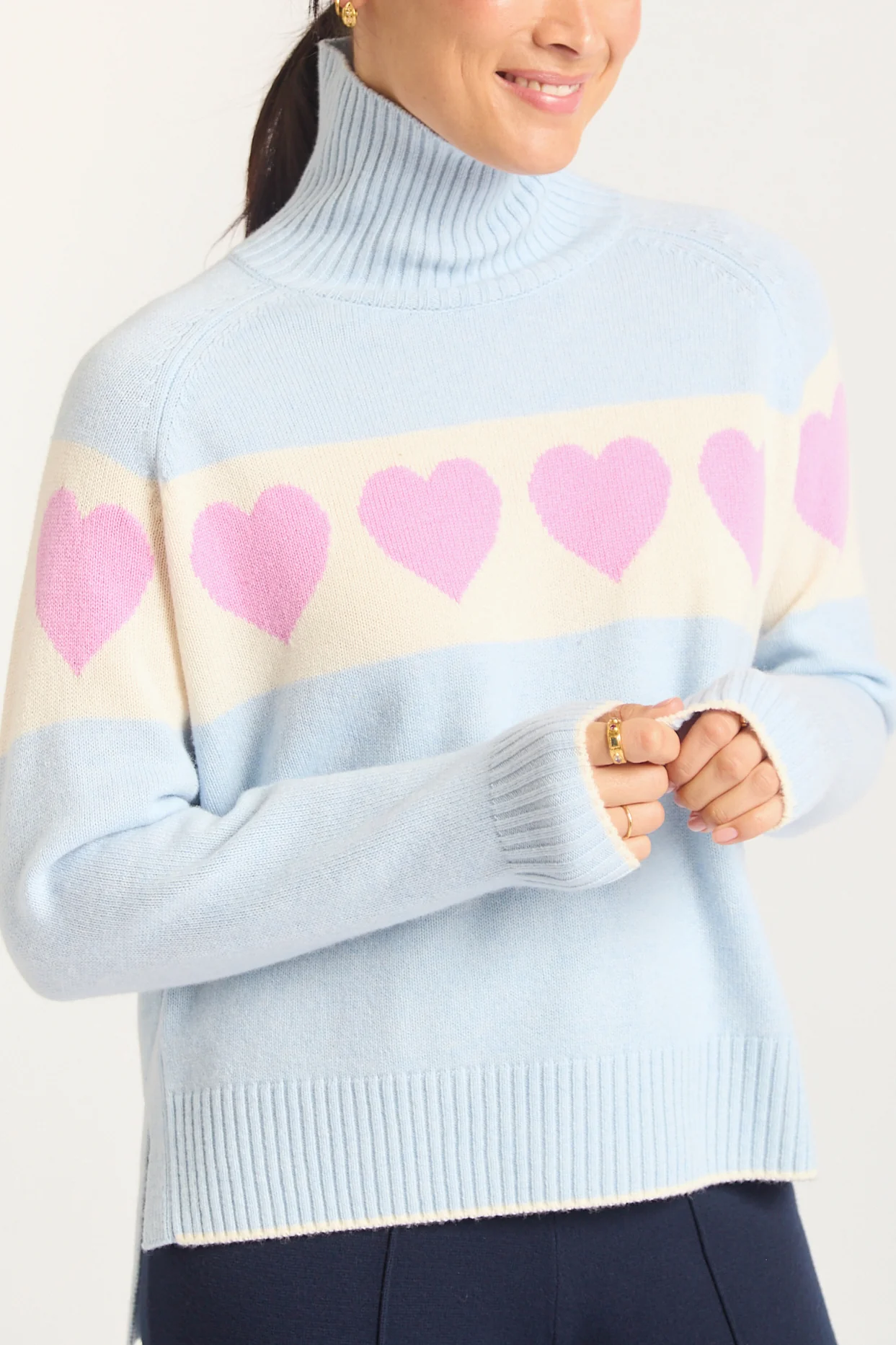 Bailey Merino Cashmere Sweater In Sky