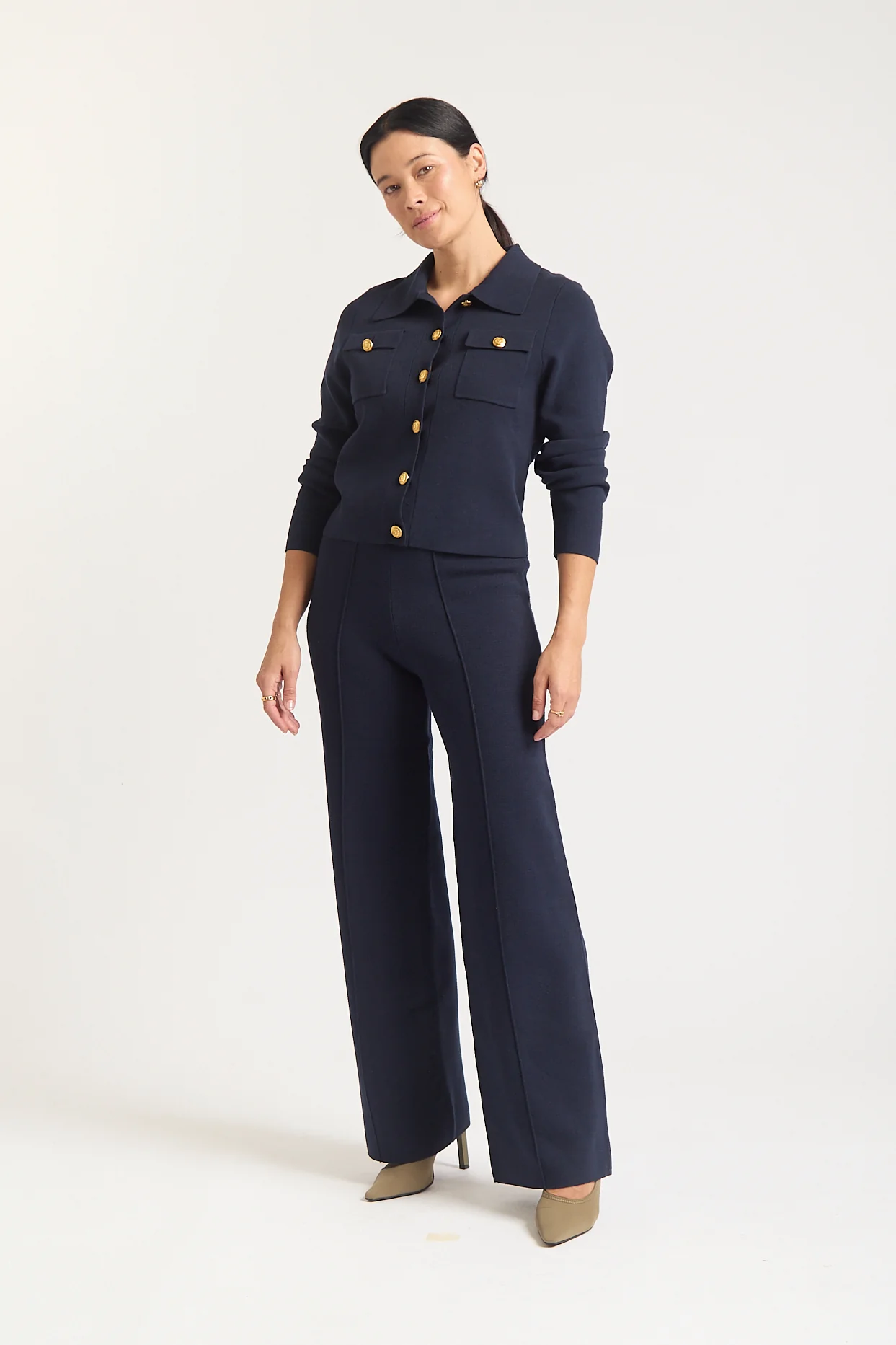 Carter Crepe Jacket Mini In Navy