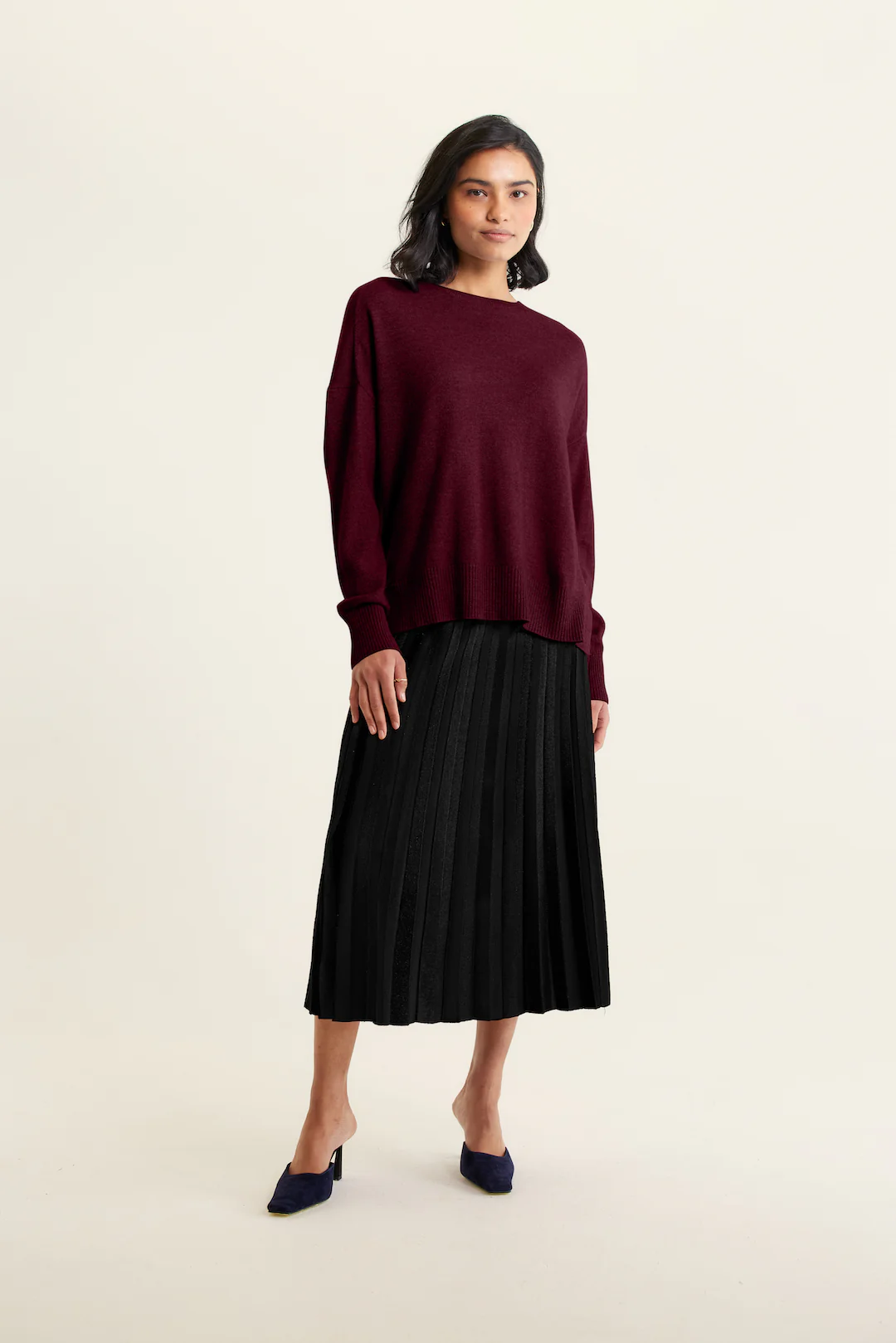 Iris Cashmere Crew Sweater In Endless Passion